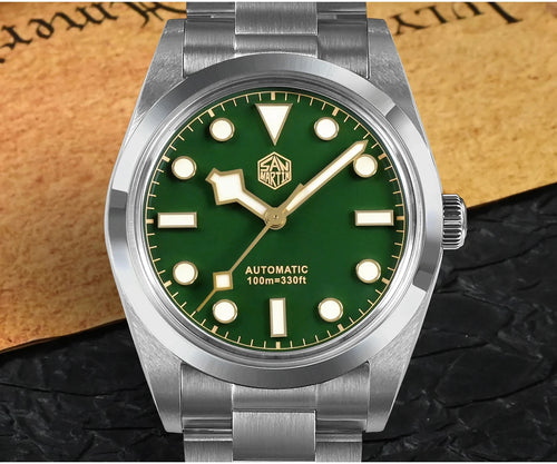 San Martin BB36 Taucheruhr Emaillegrün