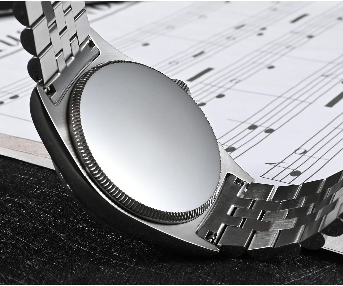 San Martin SN0050 Kleideruhr Gehäuseboden