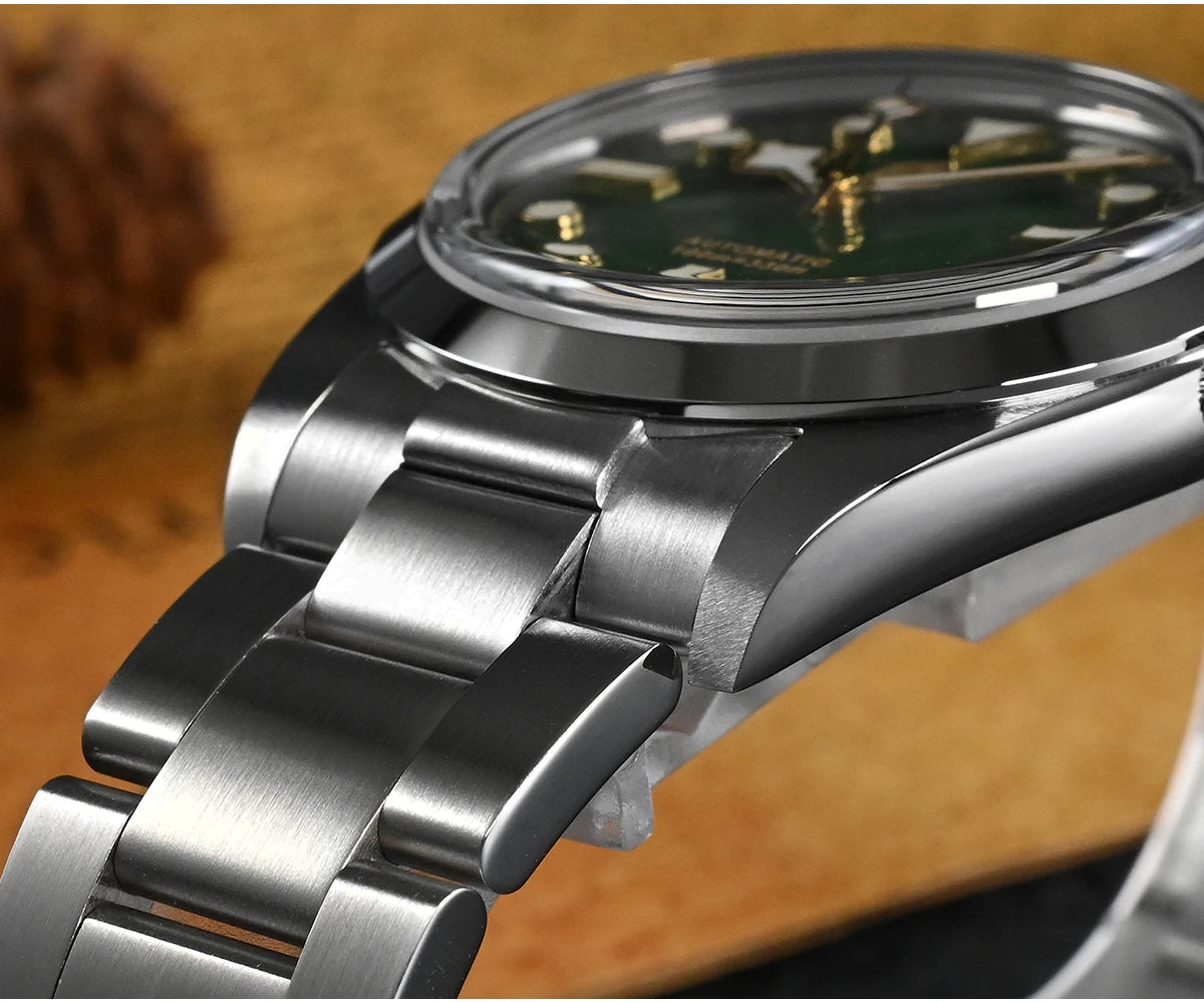 San Martin BB36 Taucheruhr Emaillegrün Seitenansicht