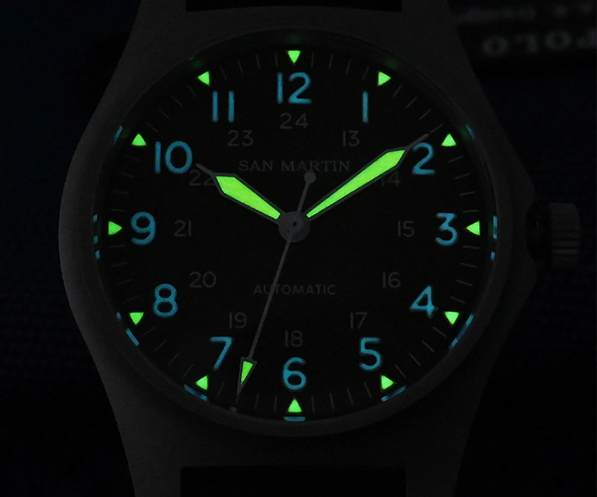 San Martin SN0137 Fliegeruhr Lume