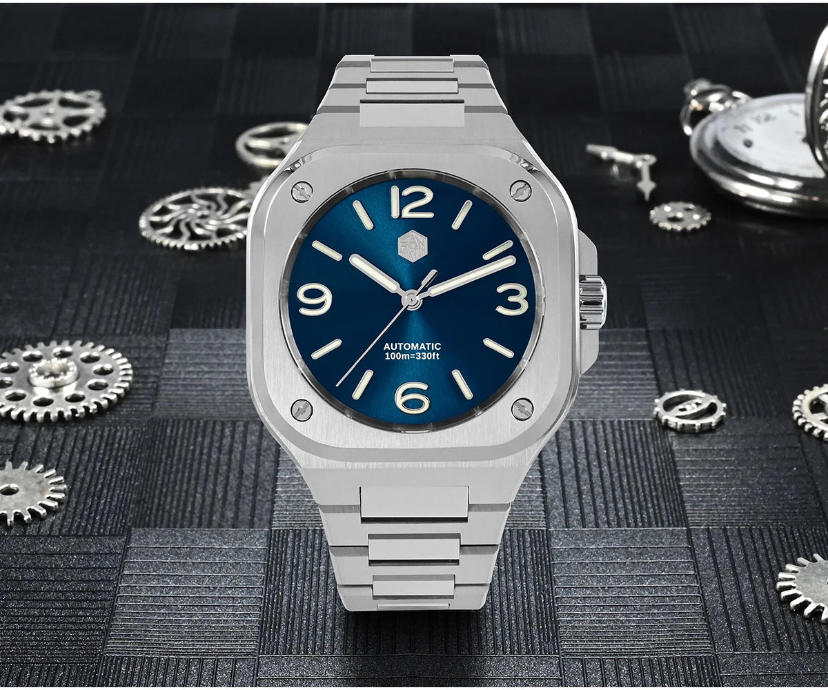 San Martin SN0074 Sportuhr Sunray Blau