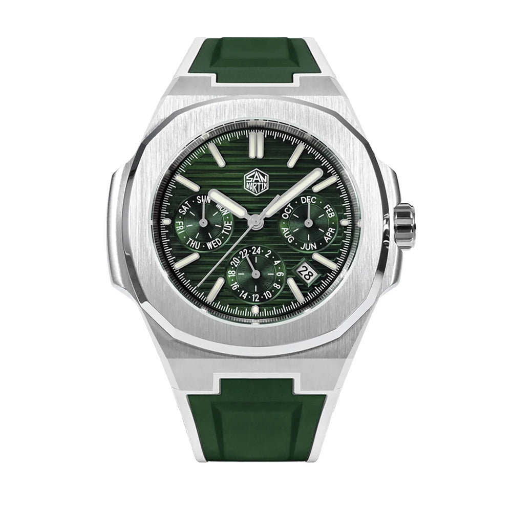 San Martin SN0075 Kleideruhr Sunray Grün R B1