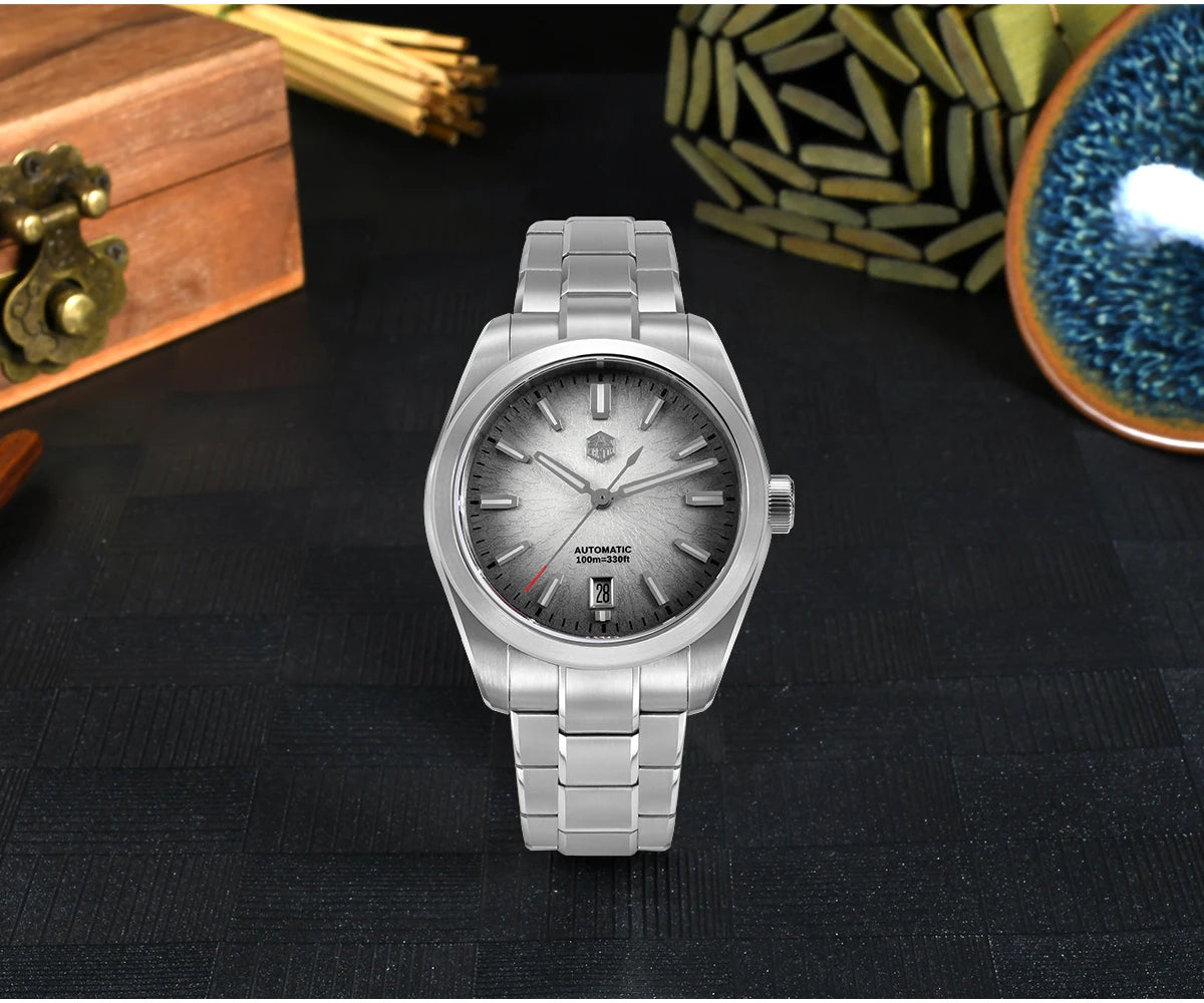 San Martin SN0144 Kleiduhr Grau-Weiß