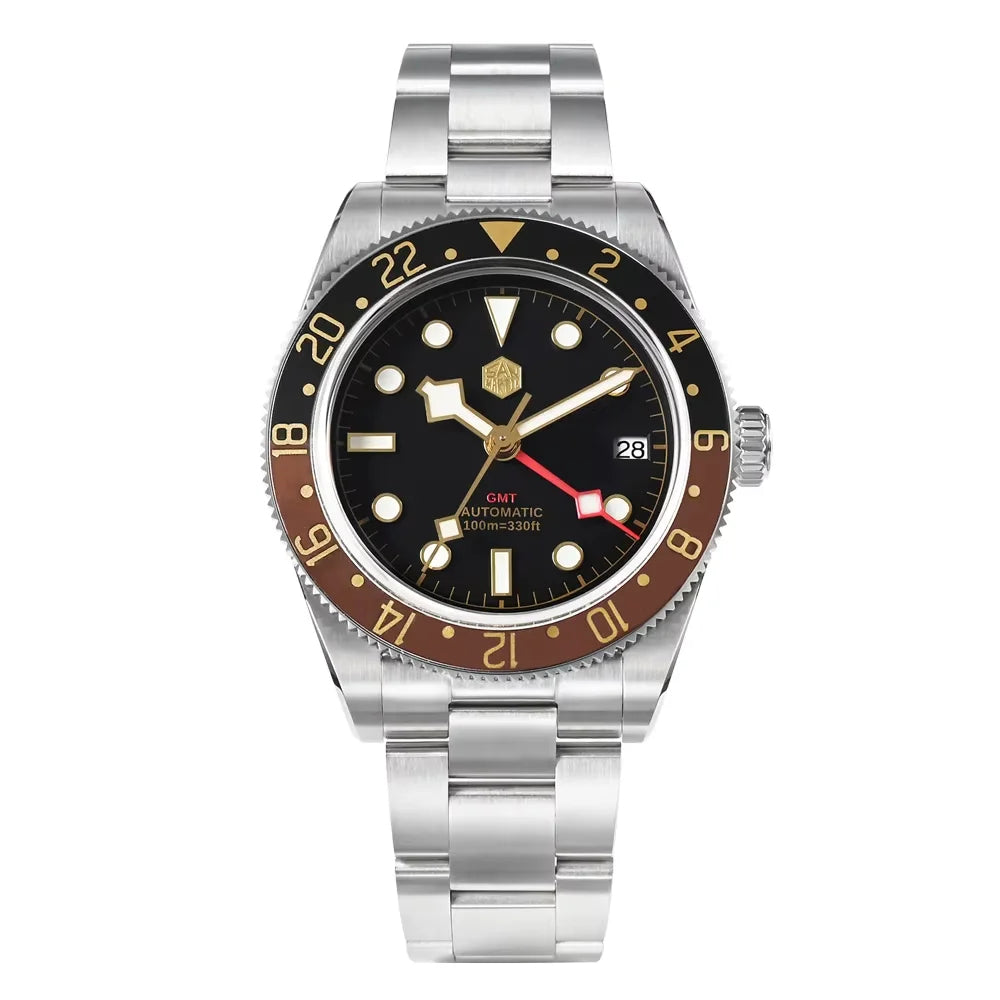 San Martin SN0109 GMT - Gilt Black-Brown Lünette