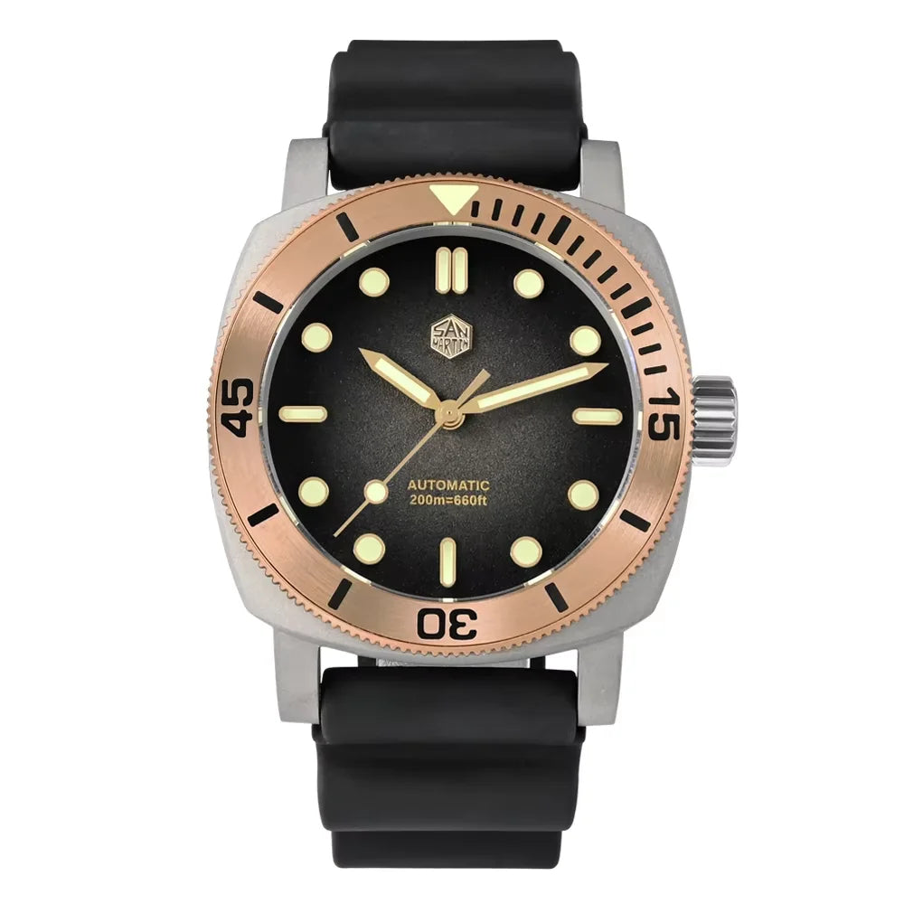 San Martin SN0125 Titan Taucheruhr Schwarz Farbverlauf