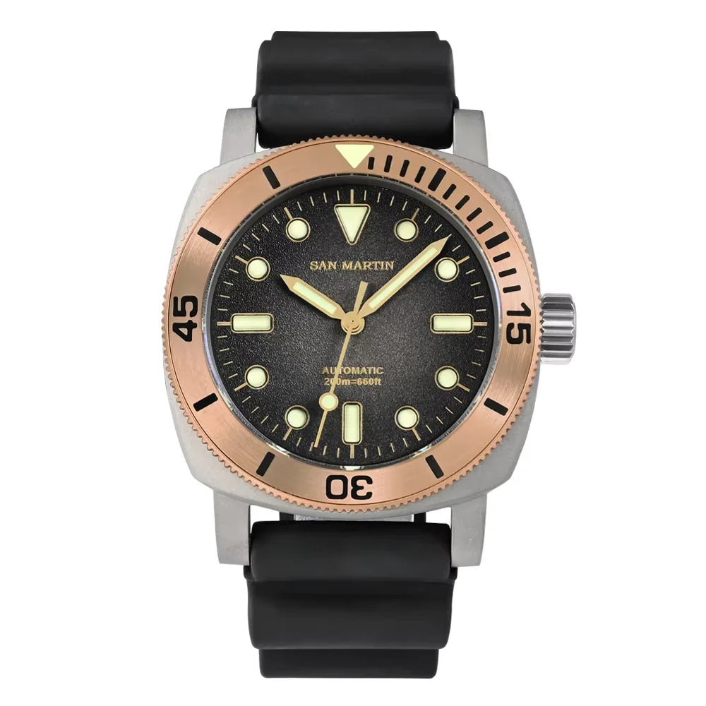 San Martin SN0125 Titan Taucheruhr Schwarz Sandwich